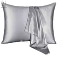 thumbnail image 1 of Gustave Solid Pillowcase, King, Gray, 1 of 12