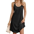 thumbnail image 1 of Gustave Spaghetti Strap Summer Dress for Women Eyelet Embroidery Casual Midi Sundress Sleeveless Swing Tank Dresses Beach Cover Ups "Black, S", 1 of 6