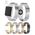 thumbnail image 1 of Gustave Stainless Steel Wristbands for Apple Watch Bands 38MM 40MM 42MM 44MM Replacement iWatch Series SE 8 7 6 5 4 3 2 1 Metal Bracelet Strap Bangle Sports Edition "Silver", 1 of 8