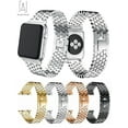 thumbnail image 1 of Gustave Stainless Steel Wristbands for Apple Watch Bands 38MM 40MM 42MM 44MM Replacement iWatch Series SE 8 7 6 5 4 3 2 1 Metal Bracelet Strap Bangle Sports Edition "Silver", 1 of 8