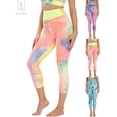 thumbnail image 1 of Gustave Tie Dye High Waisted Yoga Pants for Women Tummy Control Butt Lifting Workout Leggings Stretch Running Athletic Tights Capris, S, 1 of 9