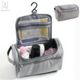 thumbnail image 1 of Gustave Toiletry Bag Travel Bag with Hanging Hook, Water-resistant Makeup Cosmetic Bag Travel Organizer for Accessories, Shampoo, Toiletries, Brushes, Gray, 1 of 9