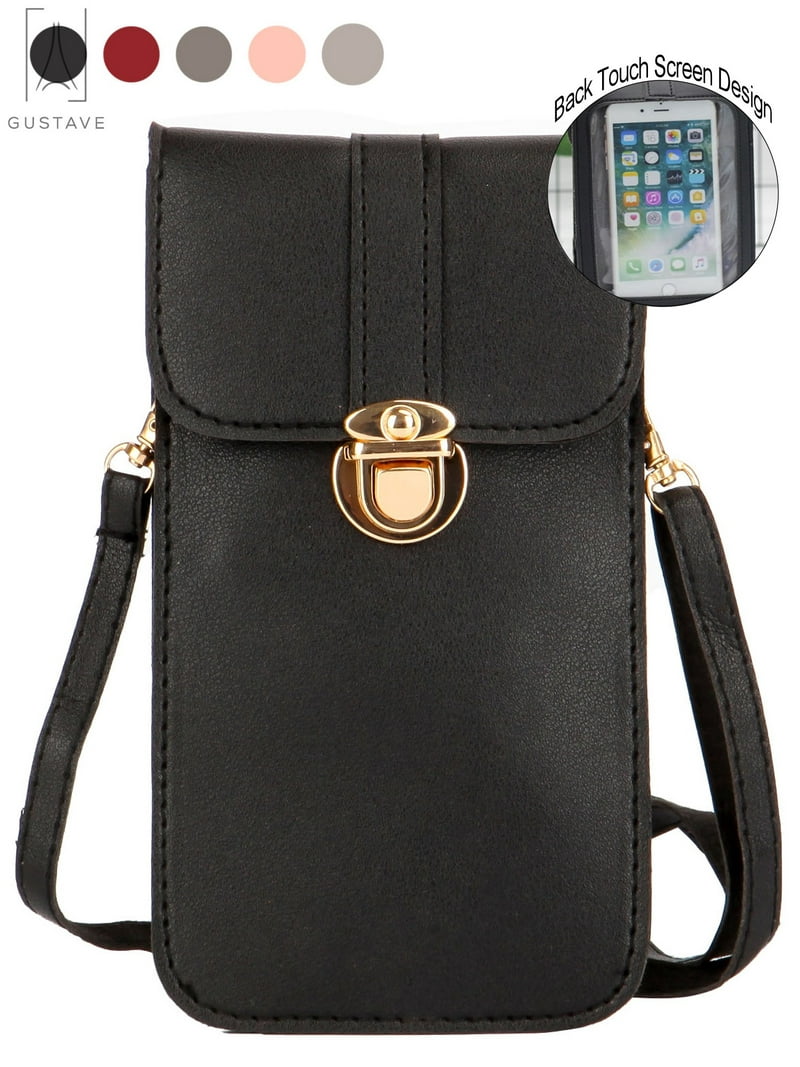 Gustave PU Leather Crossbody Bag Mini Mobile Holder with Touch
