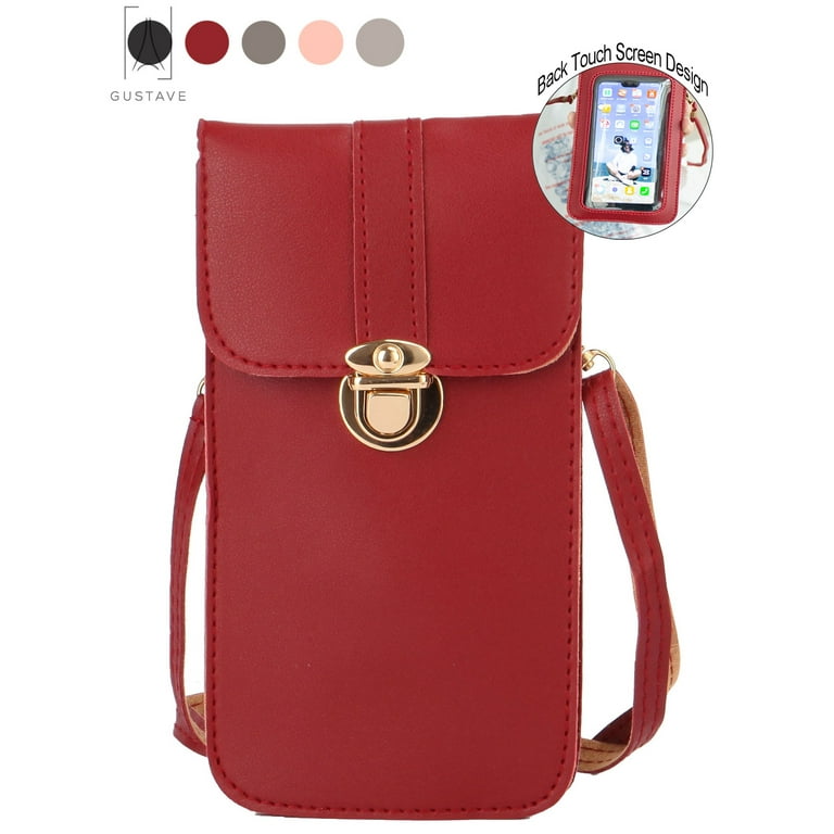 Gustave Touch Screen Cell Phone Purse PU Leather Mini Crossbody