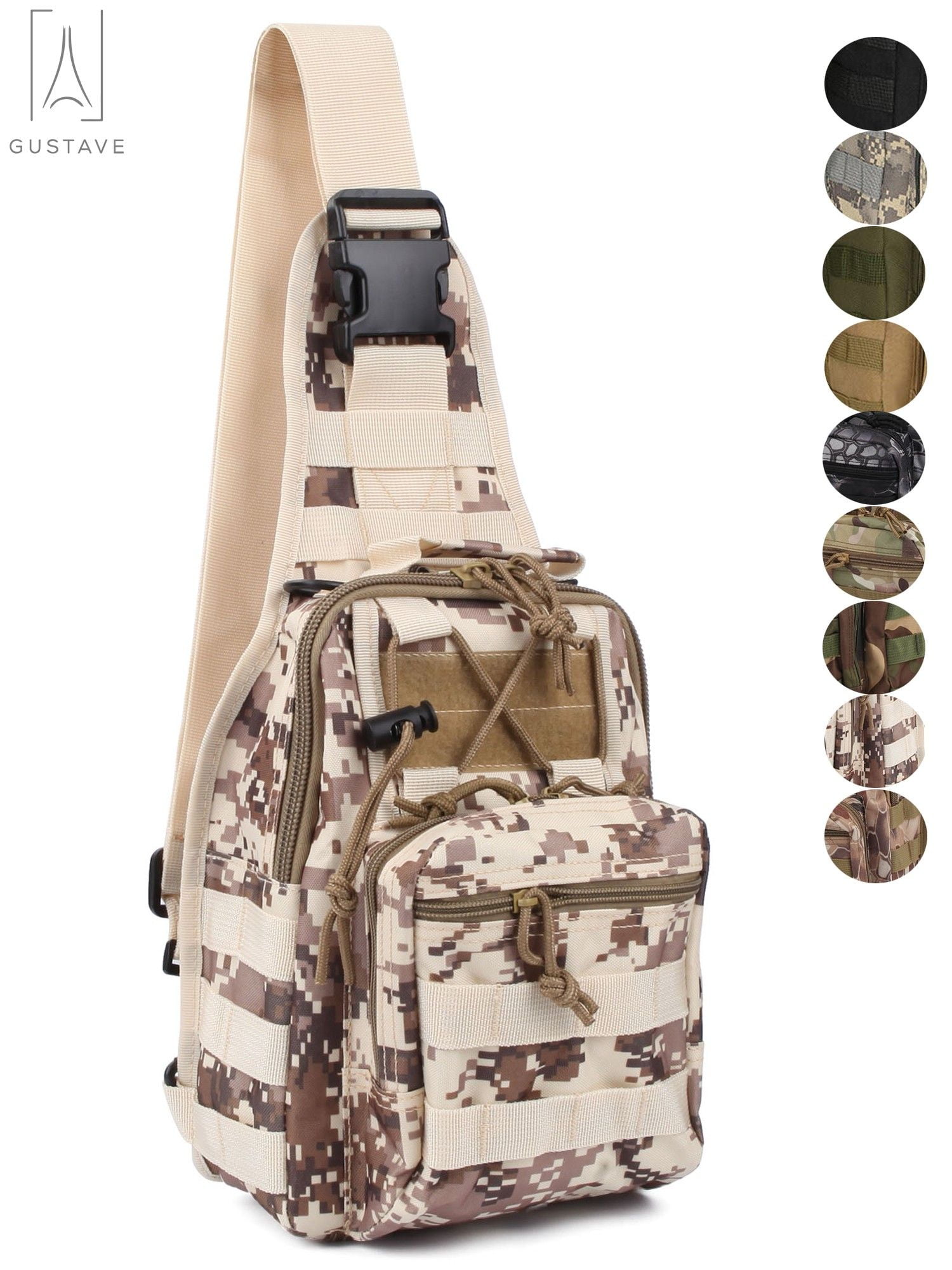 Lumesner Sling Bag Crossbody Backpack with USB Charging Port,Hiking Daypack  Shoulder Bag Chest Bag for Hiking Walking Travel
