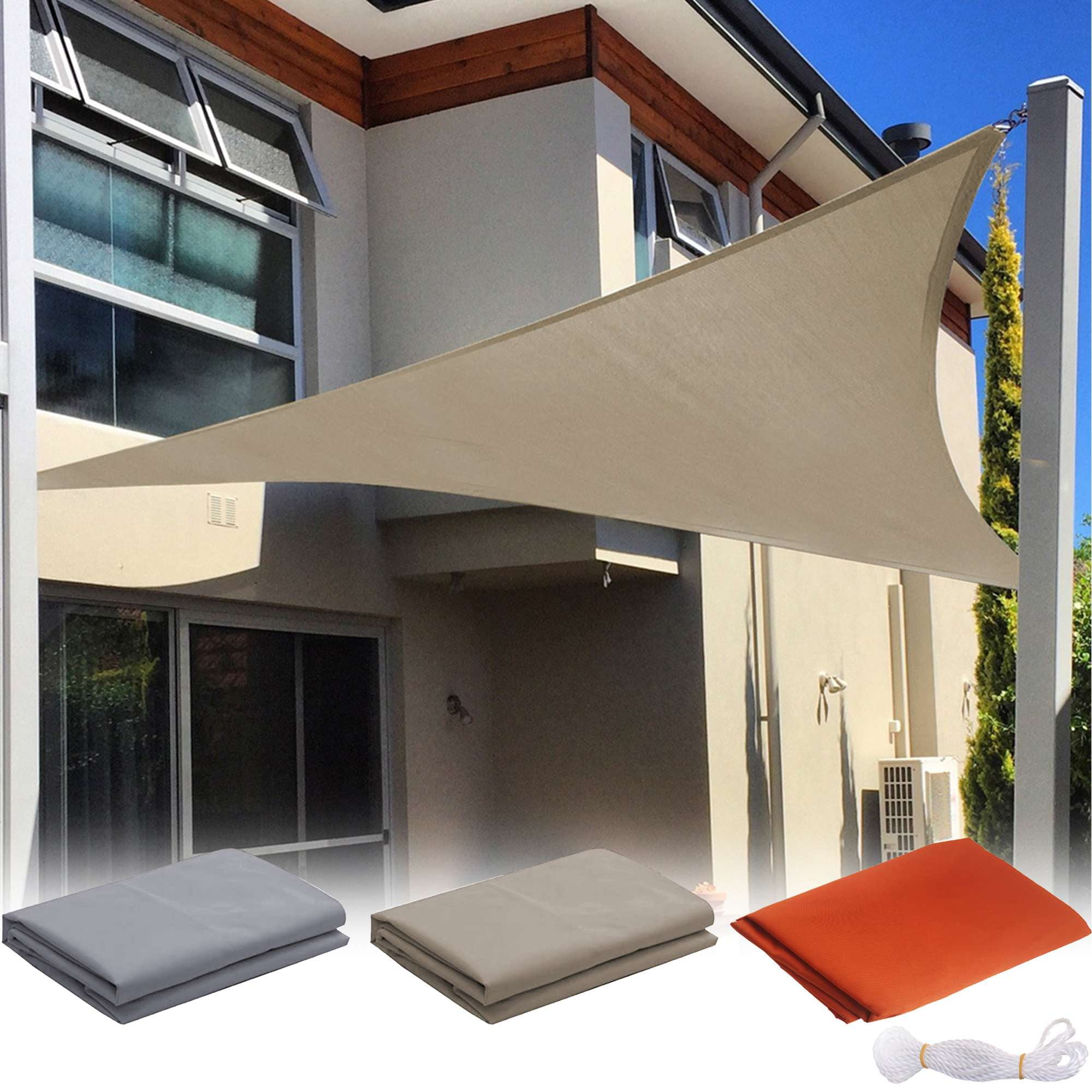 Shade Protection Gustave Triangle Sun Shade Sail Canopy UV Block Sunshade Awning for ...