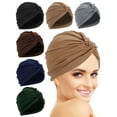 thumbnail image 1 of Gustave Turbans Head Wraps for Women Stretch Pre Tied Hair Turban Hats Pleated Chemo Headwear Head Covers Beanie Headwrap Sleep Caps "Green", 1 of 8