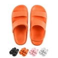 thumbnail image 1 of Gustave Unisex Anti-Slip Double Strap Slippers, Thick Sole, Open Toe, Sandals - Orange, Size Women 5-6 / Men 4-4.5, 1 of 8