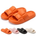 thumbnail image 1 of Gustave Unisex Slides Sandals Non-Slip Soft Slippers, Open Toe Orange, W 9-10, M 7-8, 1 of 10