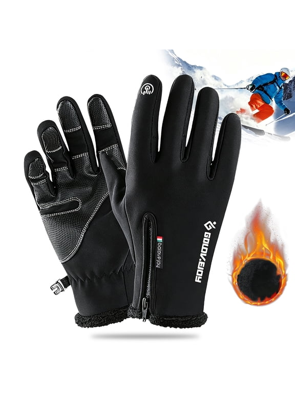 Unisex Winter Waterproof Warm Gloves Touch Screen Outdoor Gloves Cycling Ski Outdoor Full-finger Gloves "XXL"