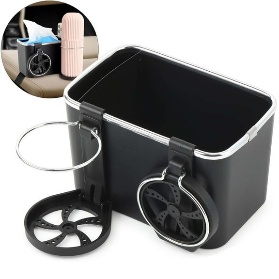 Gustave Universal Car Armrest Storage Box Water Cup Holder Multifunctional Between Car Seat Organizer Auto Center Console Water Cup Phone Tissue Box Holders