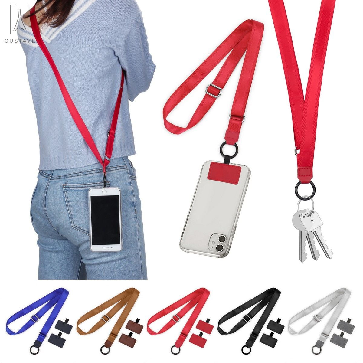 Gustave Universal Phone Lanyard Crossbody Cell Phone