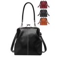 thumbnail image 1 of Gustave Vintage Kiss Lock Crossbody Bag for Women PU Leather Top Handle Clutch Evening Purse Handbag Shoulder Bag, 1 of 9