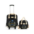 thumbnail image 1 of Gustave Wheeled Travel Backpack 2Pcs Carry on Luggage Set Rolling Laptop Backpack Overnight Trolley Suitcase Duffle Bag with 4 Wheels for Women Men Travel Work Business "Black", 1 of 8