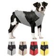 thumbnail image 1 of Gustave Winter Dog Coat Reflective Warm Dog Jackets Windproof Waterproof Pet Vest Puppy Cold Weather Coats Clothes with Harness Zipper for Small Medium Large Dogs (Gray, 5XL), 1 of 9