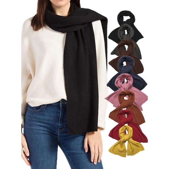Gustave Winter Warm Scarves Knitted Soft Long Scarf Wrap for Men Women ...