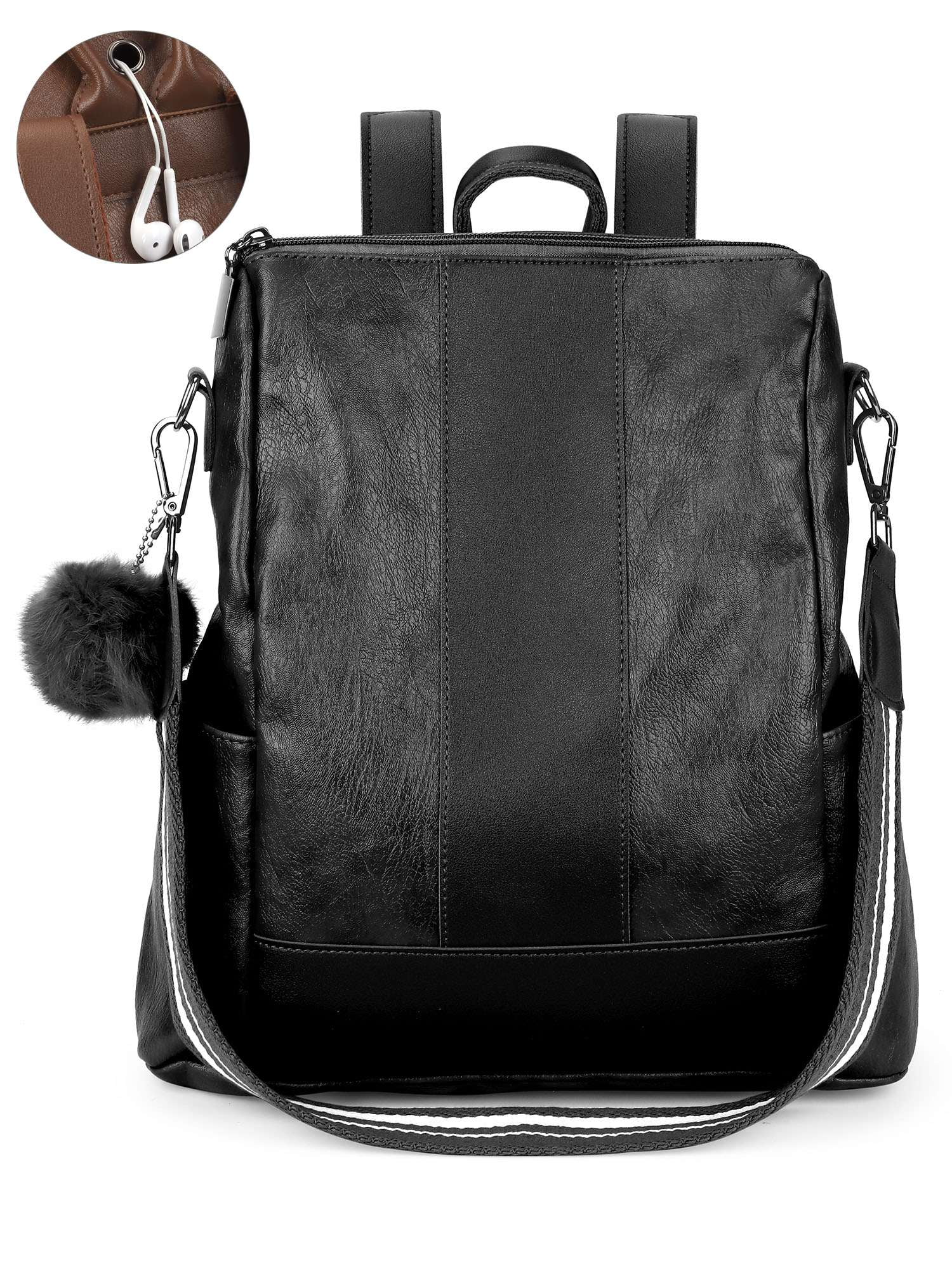Backpack Purse, Pu Leather Anti Theft Travel Purse Shoulder Bags :D CLUCI Backpack Purse for Women Fashion Leather Designer  main image 4