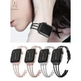 thumbnail image 1 of Gustave Women Fashion Bracelet Apple Watch Bands 38mm 40mm 42mm 44mm with Rhinestone, Wristband Strap Compatible for iWatch Series Ultra/8/7/6/5/4/3/2/1/SE "Rose Gold", 1 of 9