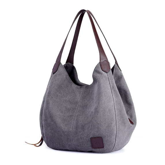 Gustave Women Fashion Multi-pocket Canvas Shoulder Bag Casual Hobo Handbags Totes Satchels "Gray"