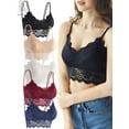 thumbnail image 1 of Gustave Women Sexy Lace Padded Camisole V Neck Crochet Bralette Half Bra Spaghetti Strap Crop Tops Vest "Red, L", 1 of 9
