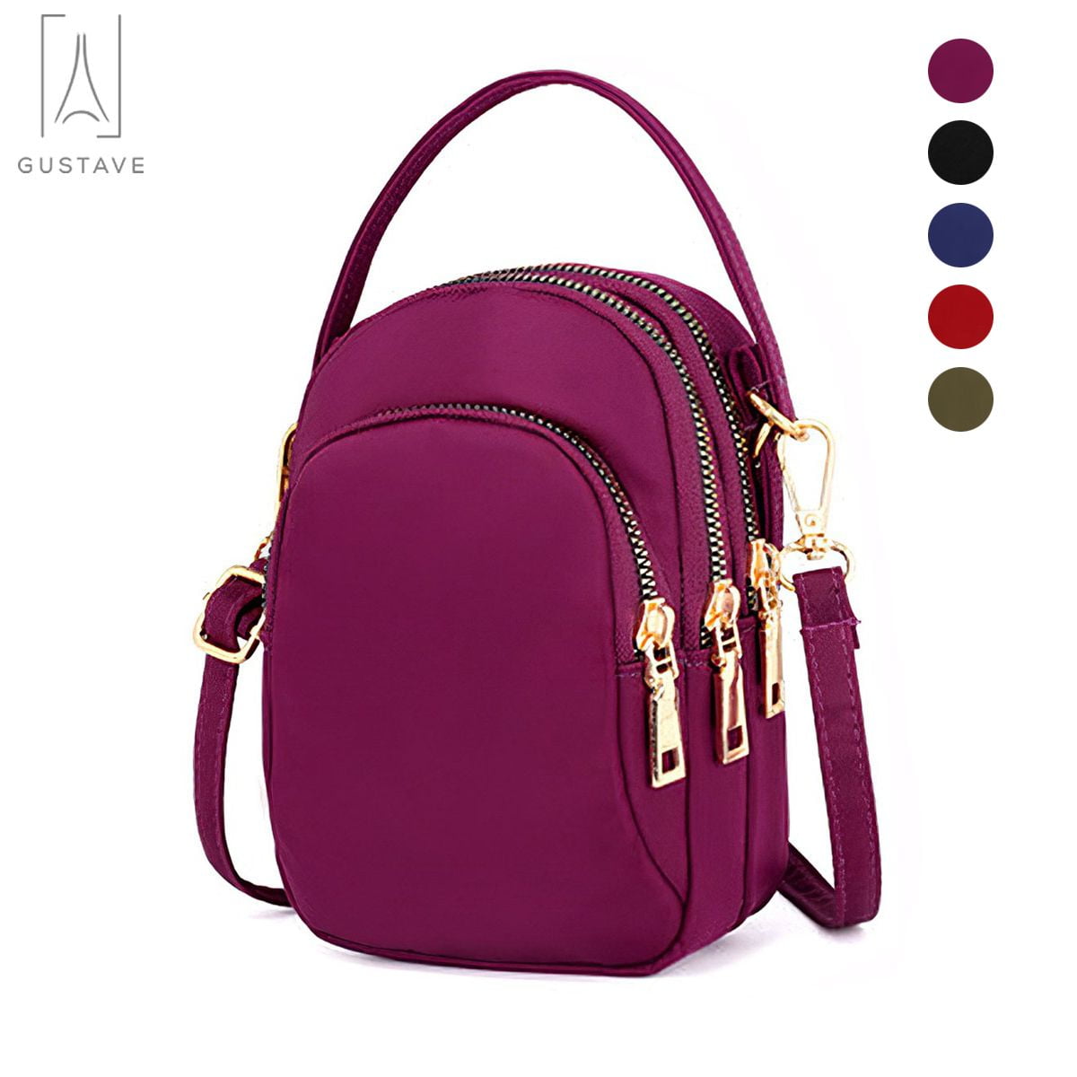 TSV Large Cell Phone Crossbody Bag, Waterproof Nylon Wallet