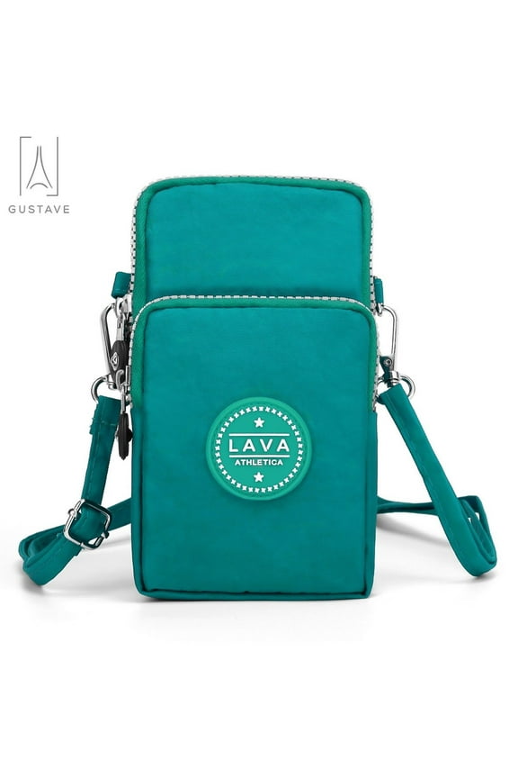 Women Small Crossbody Purse Mobile Phone Bag Cell Phone Shoulder Strap Bag Zipper Wallet Pouch Sports Armband Bag, Green
