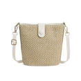 thumbnail image 1 of Gustave Women Straw Bag Crossbody Purse Casual Beach Shoulder Bags Small Rattan Woven Bucket Satchel Purses for Summer Travel Vacation - White, 1 of 10