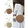 thumbnail image 1 of Gustave Women Straw Bags Handmade Woven Bag Summer Beach Rattan Shoulder Bag Sling Crossbody Purse with Tassels Bohemia Handbag (Beige), 1 of 10