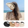 thumbnail image 1 of Gustave Women Sun Visor Hats Headband Wide Brim Cap Roll Up UV Sun Protection Hiking Beach Summer Hat Dual Purpose, Beige, 1 of 8