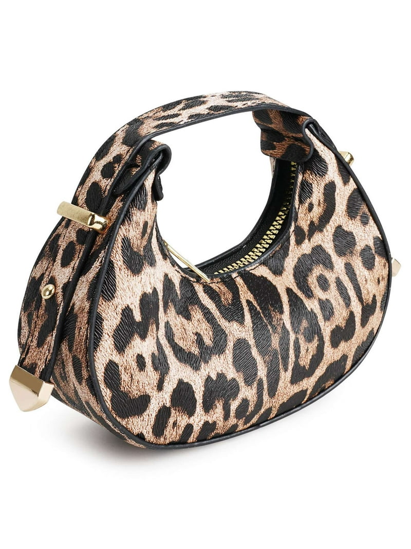 Gustave Women's Leopard Handbag Small Clutch Purse Evening Bags PU