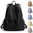 thumbnail image 1 of Gustave Women's Lightweight Backpack Purse Water Resistant Nylon 14 Inch Laptop Travel Backpack Casual Daypack Cute College Bookbag - Black, 1 of 8