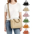 thumbnail image 1 of Gustave Women's Nylon Crossbody Shoulder Bag Multi Pockets Tote Handbag Purse Casual Lightweight Top Handle Satchels for Travel Work Daily - Khaki, 1 of 8