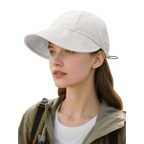 Gustave Women's Wide Brim Sun Hat UV Protection Summer Beach Hats Foldable Adjustable Outdoor Travel Hiking Fishing Baseball Caps - Beige