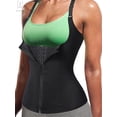 thumbnail image 1 of Gustave Women's Zipper Sweat Sauna Body Shaper Slimming Vest Waist Trainer Corset Shapewear Vest Workout Adjustable Tank Top, 1 of 12