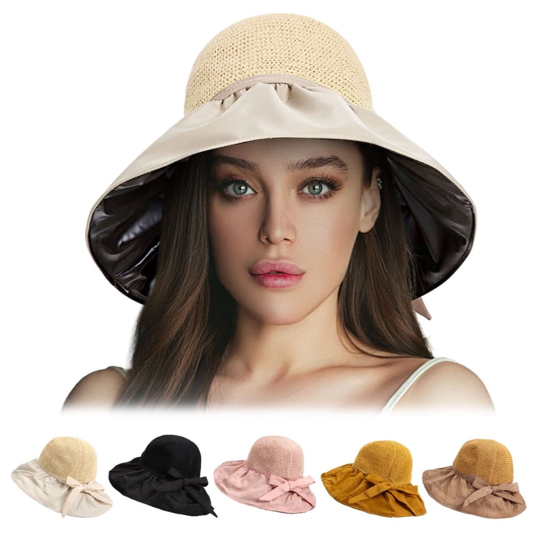ROLL UP FLOPPY HAT MEANIT Womens Sun Straw Hat Oversized Wide Brim Summer Hat  main image 2