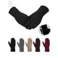 thumbnail image 1 of Gustave Womens Touchscreen Texting Gloves Winter Warm Thermal Fleece Lined Gloves Ladies Girls Windproof Driving Gloves, Coffee, 1 of 9
