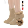 thumbnail image 1 of Gustave Womens Winter Cotton Socks Thick Fuzzy Lined Soft Warm Cozy Crew Socks Solid Casual Thermal Sock Xmas Gift "Khaki, 1 Pair", 1 of 9