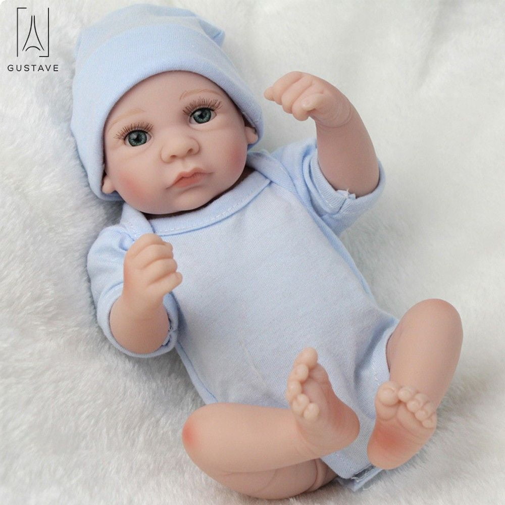 1pc Handmade 17.72 inch Soft Silicone Reborn Boy Baby Doll Toy Realistic  Reborn Baby Dolls Boy Easter Gift