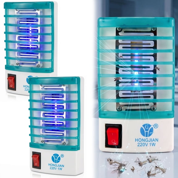 GustaveDesign 2PCS Electric Mosquito Killer Lamp, Plug-in Bug Zapper, Fly Insect Killer Catcher Trap Lamp UV led Light Sensor, Indoor Pest Control "2 Piece"