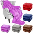 thumbnail image 1 of GustaveDesign 40 x 55 Inches Super Soft Coral Fleece Blanket, Lightweight Warm Flannel Fleece Throw Blanket for Home Decoration,Couch,Car,Travel "Purple", 1 of 7