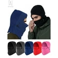thumbnail image 1 of GustaveDesign 6 in 1 Fleece Balaclava Windproof Ski Face Mask For Unisex, Adjustable Full Face Mask Hat Neck Warmer Sports Cap (Black), 1 of 10