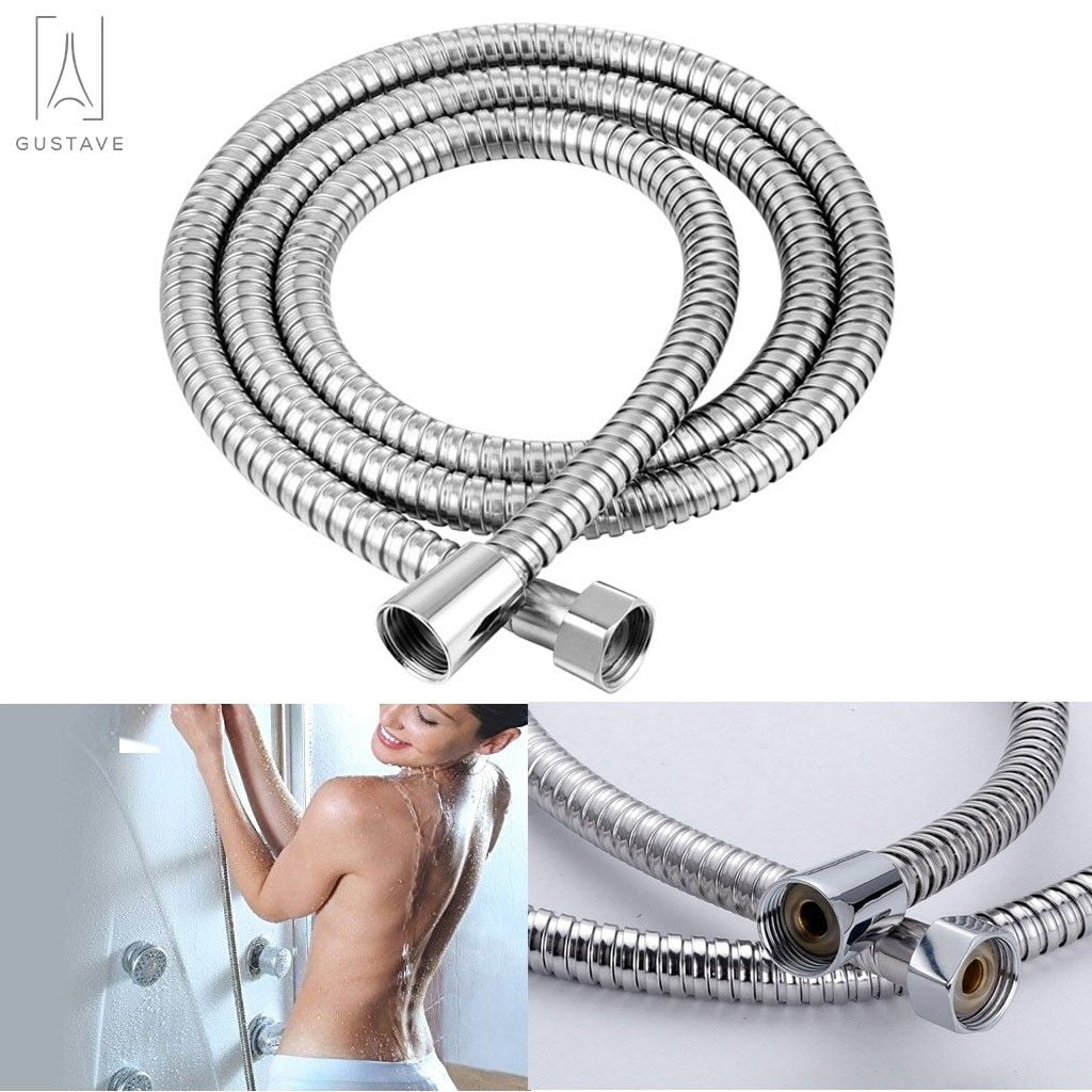 GustaveDesign 60 Inch Stainless Steel Shower Hose, Handheld Shower Head