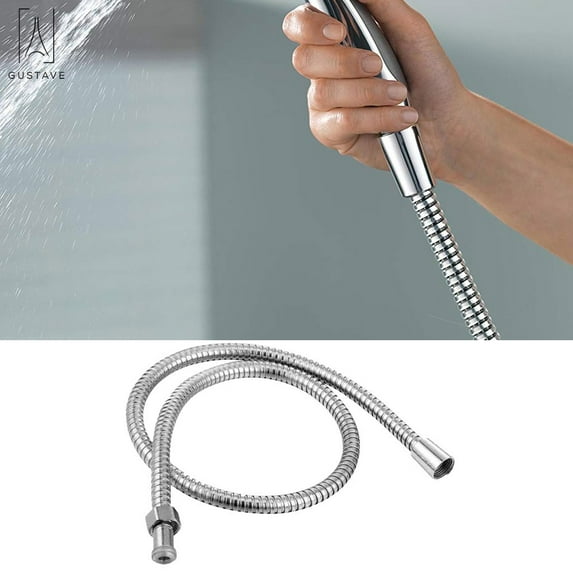 GustaveDesign Extra 6.6 Ft Long Stainless Steel Shower Hose Handheld Tub Replacement Bathroom