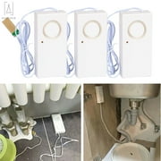 Gustavedesign 3 Pack 130dB Home Water Leak Leakage Detection Detector Sound Alarm Flood Sensor Siren for Home Security, Basement, Floor