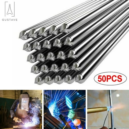 Gustavedesign 50PCS Easy Melt Welding Rods Low Temperature Aluminum Wire Brazing Solution Welding Flux-Cored Rods 2mm*500mm
