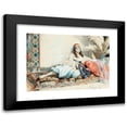 thumbnail image 1 of Gustavo Simoni 24x18 Black Modern Framed Museum Art Print Titled - The Favourite (1874), 1 of 5