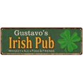 thumbnail image 1 of Gustavo's Irish Pub Metal Sign Bar Man Cave 8x24 108240010409, 1 of 1
