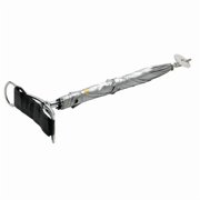 Gustbuster 47144 SunBlok Spectator Umbrella with Seat - Silver / Black Leather Seat