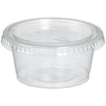 thumbnail image 1 of Gusto 2 oz. Plastic Disposable Portion Cups, Jello Shot Cups, Souffle Cups with Lids [Pack of 200], 1 of 5