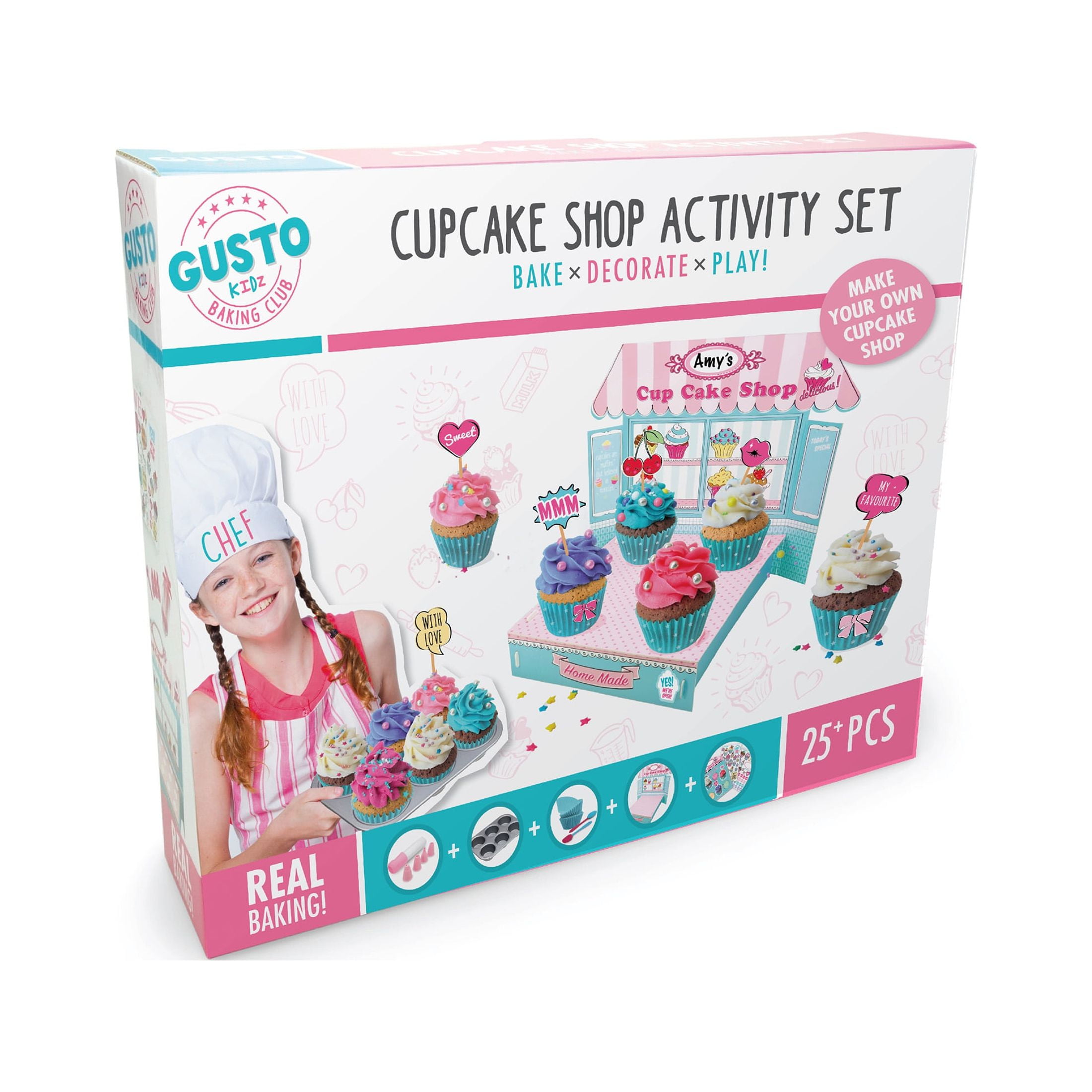 Gusto 25 Pieces Cupcake Shop Activity Toy Baking Set Multi color